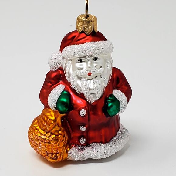 Vintage Mercury Glass Christmas Silver Face Santa 2.5" New Condition - Picture 1 of 5